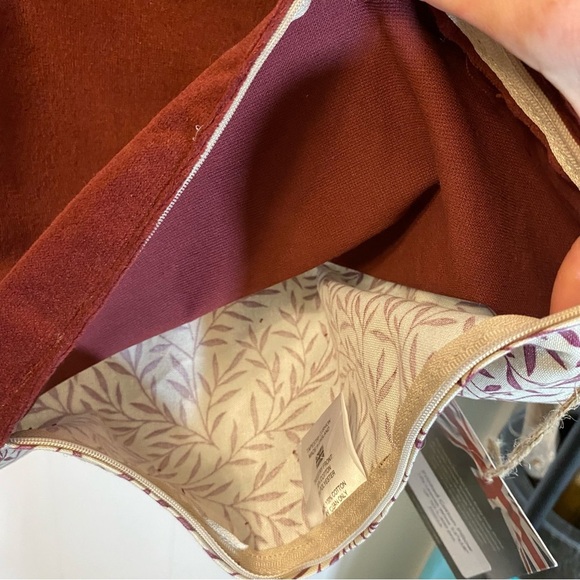 NWT Hines of Oxford Tapestry Lily Leaves Wine Pillow Cover England Loom-Woven - Picture 9 of 10